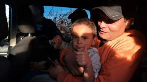 El pequeño Mathias cuando fue localizado el 18 de Junio Pasado en la Colonia Kokue Pyahu